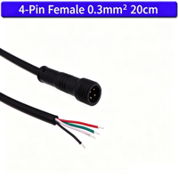 Connecteur d'extension spirale mâle-femelle étanche IP67 pour éclairage LED, aviation et capteurs, 2, 3 ou 4 broches
