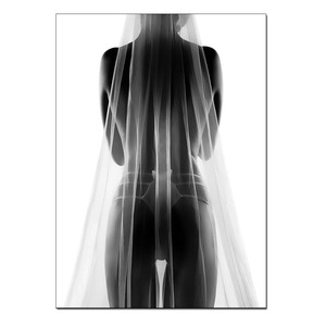 Papier peint mural esthétique <span class=keywords><strong>noir</strong></span> <span class=keywords><strong>et</strong></span> <span class=keywords><strong>blanc</strong></span>, affiches d'art mural de <span class=keywords><strong>femme</strong></span> sexy, impressions sur toile, décoration murale de la maison, style Art déco - Product Image 6