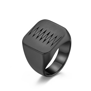 yunnique minimalist style matte finish men's <b>titanium</b> steel <b>ring</b> with repair function for cracks, suitable for ever - Product Image 5