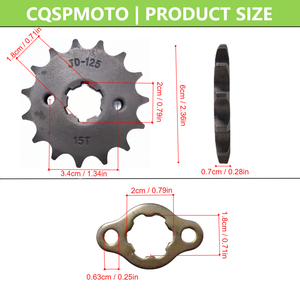 Piezas de motor delantero, piñón de conducción de origen OEM para 428-15t-20mm para Yamaha <span class=keywords><strong>TZR</strong></span> <span class=keywords><strong>50</strong></span>, DT <span class=keywords><strong>50</strong></span> R, DT <span class=keywords><strong>50</strong></span> RSM para Free a Grade - Product Image 2