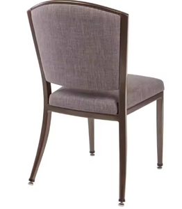 ห้องอาหารห้องอาหารสีทองทำจากหนังหุ้มขาโลหะเฟอร์นิเจอร์ตามสั่ง - Product Image 3