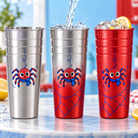 Gobelets en aluminium personnalisables à changement de couleur, réutilisables pour boissons froides, pour mariages, festivals et promotions, pour fêtes et événements