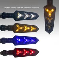 Clignotant séquentiel universel 12V pour moto, type « fishbone », avec fonction DRL et feux de position