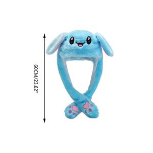 Детская светящаяся плюшевая шапка с движущимися длинными ушами, мультяшный Кролик, Кролик, панда, светящаяся шапка для ушей - Product Image 3