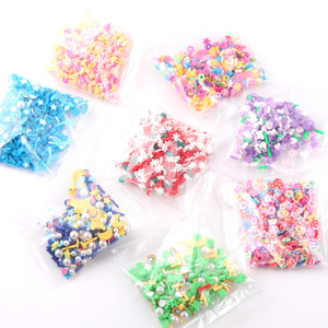 Tuiles en argile polymère mélangée, petites fleurs, lames de paillettes lune, accessoires pour nail art DIY, coques de téléphone, accessoires sable mouvant, résine plastique faite à la main - Product Image 2