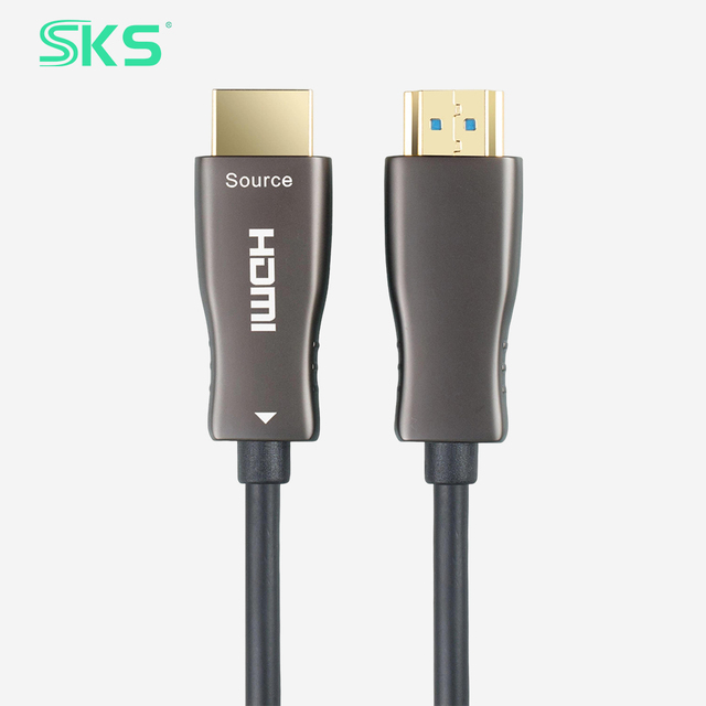 For 2.0 Fiber Optic Cable 18Gbps 4K 60Hz 2K 120Hz High Speed Space Gray PVC for HDTV Projector Monitor Microphone
