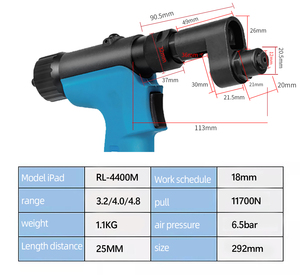 Remachadora neumática potente <span class=keywords><strong>de</strong></span> aire <span class=keywords><strong>de</strong></span> 3,2 a 4,8mm, <span class=keywords><strong>pistola</strong></span> <span class=keywords><strong>de</strong></span> remache <span class=keywords><strong>de</strong></span> cabeza compensada especial con fuerza <span class=keywords><strong>de</strong></span> tracción, herramienta efectiva <span class=keywords><strong>para</strong></span> remachar - Product Image 5