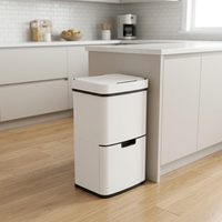 Poubelle automatique multifonctionnelle à capteur, nouveau design, pour cuisine, poubelle à capteur sans contact en acier inoxydable pour la maison