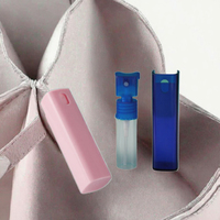 Flacon vaporisateur de parfum portable de 10 ml en plastique rechargeable avec bouchon à vis, sérigraphie et pompe pulvérisatrice