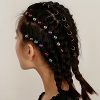 Usine En Gros Réglable Multicolore Métal Cheveux Anneaux Perles Dreadlocks Perle Tresse Cheveux Décoration Accessoires