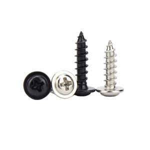 ST1.7 2 2.3 2.6 3 3.5 4 5 6 Hitam/nikel berlapis DIN968 kepala panci tersembunyi silang dengan sekrup Washer kerah - Product Image 1