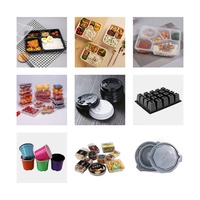 Volledig automatische vierstations PP/PVC tray pet zijdelingse opening holle fruitverpakkingsdoos productiemachine met motor aangedreven hoge productiviteit