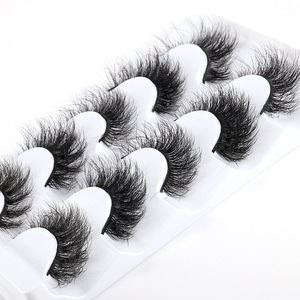 5 paires de faux cils en fourrure de vison 3D doux, fins, fournis, longs, épais, faits à la main avec un <span class=keywords><strong>tige</strong></span> en <span class=keywords><strong>coton</strong></span> noir réutilisable et un grand rouleau - Product Image 6