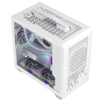 Panneau latéral en verre Boîtier d'ordinateur Micro ATX Boîtier d'ordinateur de jeu Mini ITX MATX Boîtier d'ordinateur portable élégant et compact avec ventilateur RVB