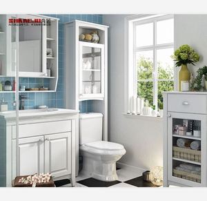 Usine Directement Bleu Lavabo Mat Blanc Armoire de salle de Bain <span class=keywords><strong>Avec</strong></span> Machine à Laver - Product Image 3