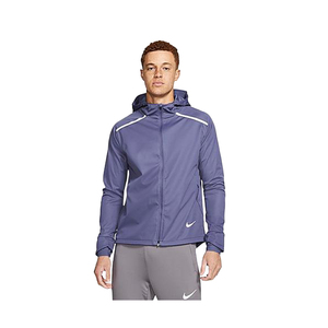 Nike SHIELD แจ็กเก็ตวิ่งผู้ชาย, ปลอกนิ่มกันน้ำฟิตเนสบางขนาด M (XL) ออบซิเดียน/โพลีเอสเตอร์เติมฮู้ด - Product Image 1