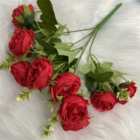 LUYI - Vente en gros de centre de table en fleurs artificielles, bouquet de 10 têtes de pivoines et de roses, décorations pour mariage et remise de diplômes