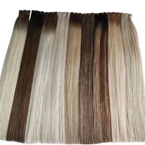 Jasmine Beauty Russian Remy Long Strip PU Skin Weft <b>Adhesive</b> Injected Invisible Seamless Tape Weft Cuticle Double Drawn Human Ha - Product Image 3