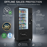 Distributeur automatique de boissons froides de petite capacité pour aliments et boissons, avec écran 7 pouces, idéal pour les gymnases et les écoles