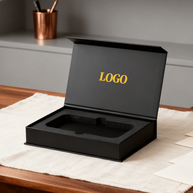 Recyclable Magnetic Gift Box Custom Logo Rigid Cardboard Packaging Mobile Phone Accessories Matt Lamination Portable Waterproof