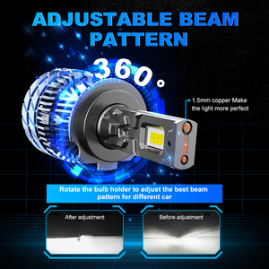 Faro LED para Auto con Diseño Robótico OEM ODM de 180W y 21600LM para A3/A4/OPTIMA, IP68 Impermeable, Enfriamiento de Alta Velocidad, Ajuste Universal - Product Image 5