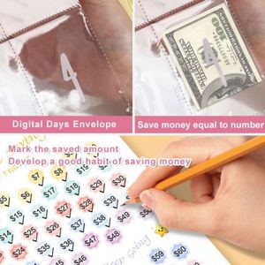 Carnet de budget et enveloppes de trésorerie pour le défi d'épargne de 100 jours, personnalisable en gros - Product Image 6