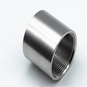 Stainless steel pipe fitting female thread socket couplings OD Machined plain