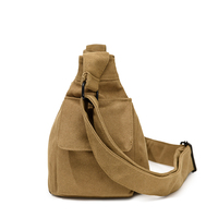Tas Selempang Kanvas Retro Tahan Lama Custom Grosir Tahan Air Tas Bahu Vintage Outdoor Tas Messenger Pria Tas Dada