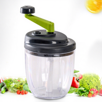 Handmatige multifunctionele groentehakker, blender, snijder, knoflook-, fruit- en vleesmolen, keukenhulp voor voedselbereiding