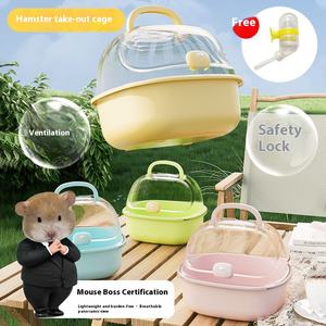 Poignée de <span class=keywords><strong>Cage</strong></span> pour animaux de compagnie extérieure Portable bouton de fenêtre en acrylique Transparent pour petits animaux dorés bouton en plastique petits animaux - Product Image 2