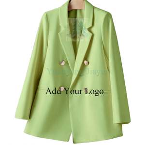 ठोस रंग v-गर्दन ऑफिशवेर ब्लेज़र स्ट्रीटवियर सुरुचिपूर्ण कोरा स्टाइल ब्लेज़र जैकेट 8 #2024 ब्लेज़र महिलाएं और आकार - Product Image 4