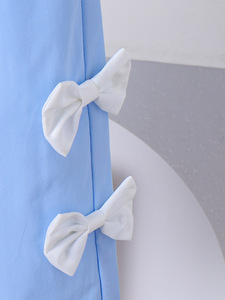 Mùa hè cô gái giản dị hai mảnh đặt dây vai hàng đầu & quần màu xanh trong kích thước 2-7y thời trang mô hình rắn sử dụng hàng ngày - Product Image 6