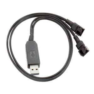 Câble adaptateur d'alimentation USB vers ventilateur PC 12V, convertisseur 5V vers 12V pour ventilateurs 3/4 broches, tressé 54cm pour projets externes DIY - Product Image 2