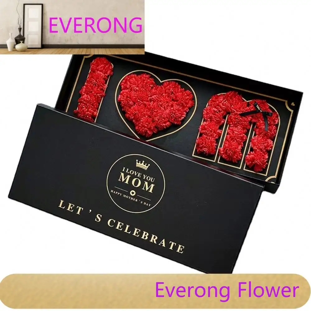 2024 Offre Spéciale fleur savon boîte-cadeau en forme de coeur luxe à la main rouge oeillet savon fleur boîte cadeau pour les femmes fête des mères cadeau