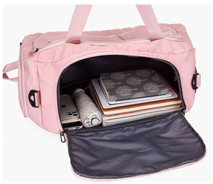 Sac de sport Oxford & PU de grande capacité personnalisé Ensemble de sport et de voyage à fermeture éclair à la mode Articles de toilette à usage quotidien avec logo personnalisé - Product Image 6