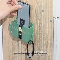 Nouveaux accessoires muraux boîte de rangement multifonction adhésive en plastique support de téléphone support de charge