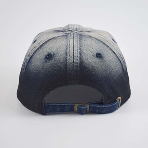 Cappellino da Baseball Stile <span class=keywords><strong>Dad</strong></span> Hat a 6 Pannelli in Denim Lavato Vintage Europeo Americano, Tinto con Effetto Usurato, con Fibbia Argento-Rame, Lavabile in Acqua, Sportivo - Product Image 3