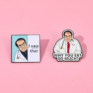 Broche Esmaltado Personalizado para Médicos: Crachá Inspirador para Bolsas e Acessórios de Vestuário – Atacado - Product Image 1