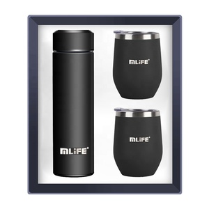 Custom Logo Thermos Flask Coffee Cup Hot Thermo Mug Vacuum Stainless Steel Vacuum Flask Business <strong>Gift</strong> Set - Product Image 1
