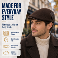 Casquette plate marron chocolat foncé avec panneau latéral intégré, surpiqûres ton sur ton, sangle réglable avec boucle, unisexe, polyester/coton, printemps