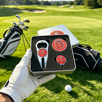 Ensemble cadeau de golf entièrement personnalisable, marqueur de balle fantaisie, outil de réparation de divots de golf disponible en ODM, ensemble de jetons de poker pas cher