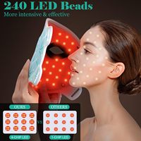 Masque facial LED en silicone à lumière rouge personnalisable, soin quotidien, portable, ultra-fin, masque LED photonique