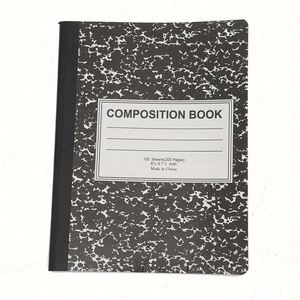 Custom <b>School</b> Composition Notebook Saddle Stitched & Sewing Binding Kraft Paper 60 Sheets CMYK Printed Student Exercise <b>Book</b> - Product Image 1
