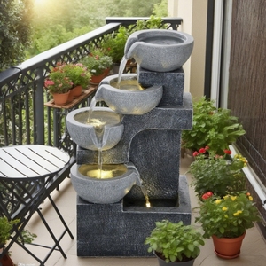 Işık ile açık hava bahçe dekorasyonu reçine şelale havuz çeşme kapalı yaratıcı Waterscape çeşme - Product Image 1