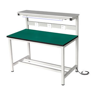 Banc de travail antistatique pour atelier, avec support lumineux, emballage, table d'inspection de laboratoire, établi de travail lourd - Product Image 6
