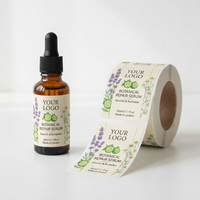 Autocollants personnalisés pour huiles essentielles de soin de la peau avec votre illustration, autocollants découpés étanches pour huiles corporelles, pour le branding des huiles essentielles