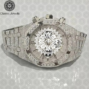 Montre en acier inoxydable de qualité supérieure avec diamant moissanite et mouvement de précision pour un usage tendance, disponible au prix d'exportation - Product Image 1