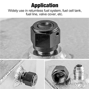 Bouchon d'obturation hexagonal en aluminium haute pression pour système de carburant, type AN femelle, pour modification de système de carburant - Product Image 6