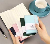 Cuaderno A6 de Alta Calidad, Tapa Dura de Cuero PU, Cuaderno de Bolsillo con Bolígrafo, Diario con Logotipo Personalizado