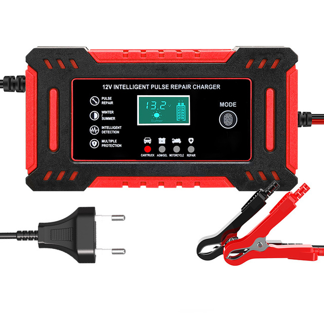 Car Battery Charger Smart Battery Trickle Charger 12V 6A Automotive Battery for Car Truck Motorcycle Lawn Mower Marine Lead Acid